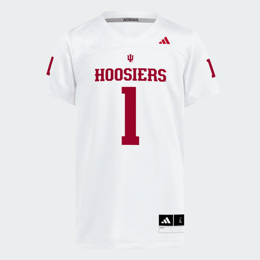 Adidas Indiana Hoosiers Replica Youth #1 White Football Jersey