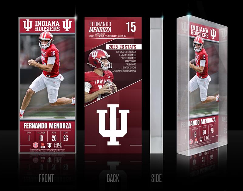 Fernando Mendoza Indiana University Acrylic Ticket