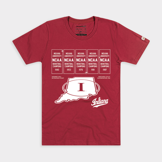 Homefield Indiana Hoosiers Men's Basketball Banners Tee