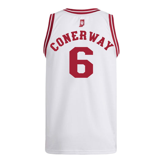 Indiana Hoosiers Adidas #6 Tayton Conerway Student Athlete White Basketball Jersey