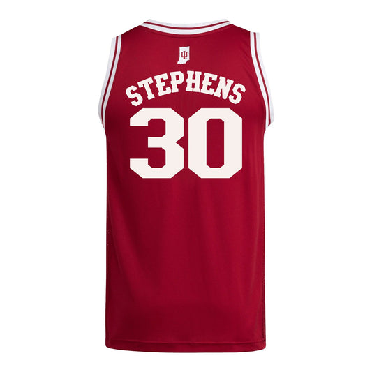 Indiana Hoosiers Adidas #30 Ian Stephens Student Athlete Youth Crimson Basketball Jersey