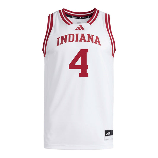 Indiana Hoosiers Adidas #4 Samuel Alexis Student Athlete White Basketball Jersey