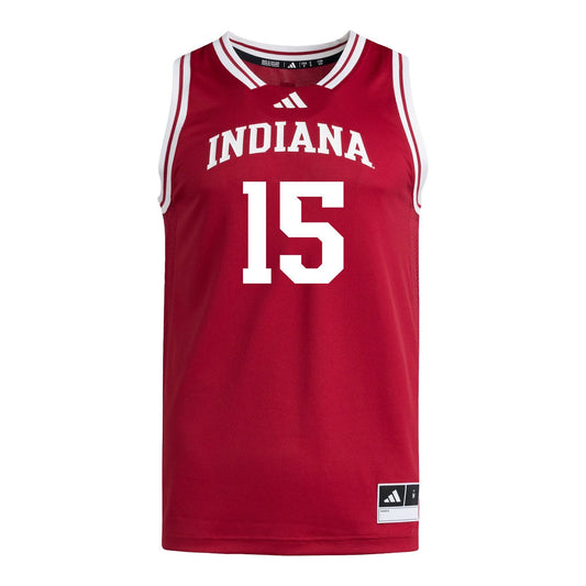 Indiana Hoosiers Adidas #15 Andrej Acimovic Student Athlete Youth Crimson Basketball Jersey