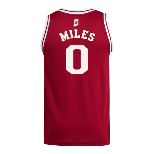 Indiana Hoosiers Adidas #1 Reed Bailey Student Athlete Youth Crimson Basketball Jersey - Back View