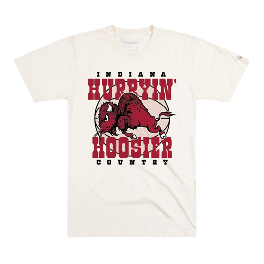 Homefield Indiana Hurryin Hoosiers Country Basketball Tee - Front View