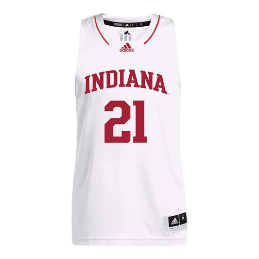 Indiana Hoosiers Adidas White Women's Basketball Student Athlete Jersey #21 Henna Sandvik - Front View