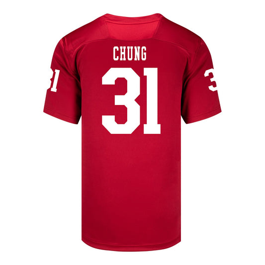 Indiana Hoosiers Adidas Football Student Athlete #31 Anthony Chung Premier Football Jersey