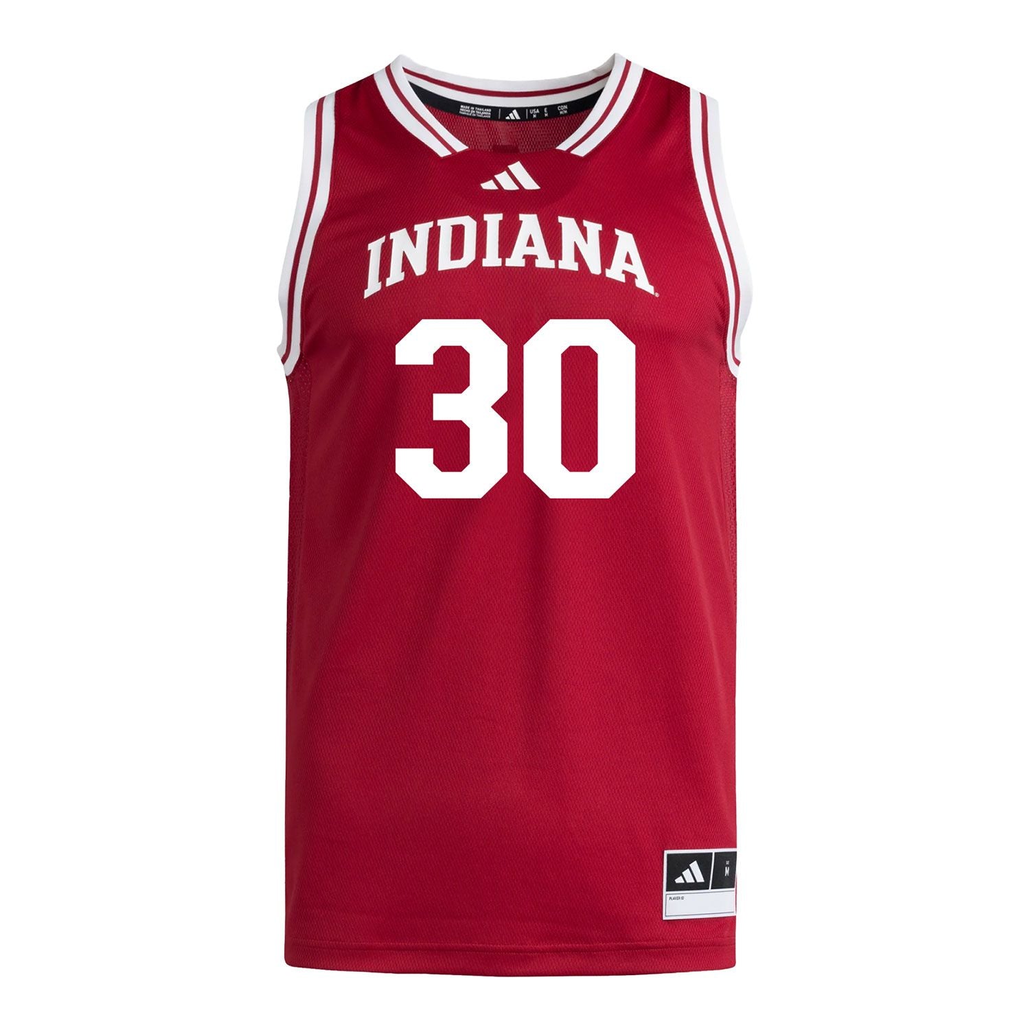 Indiana Hoosiers Adidas #30 Ian Stephens Student Athlete Crimson Basketball Jersey