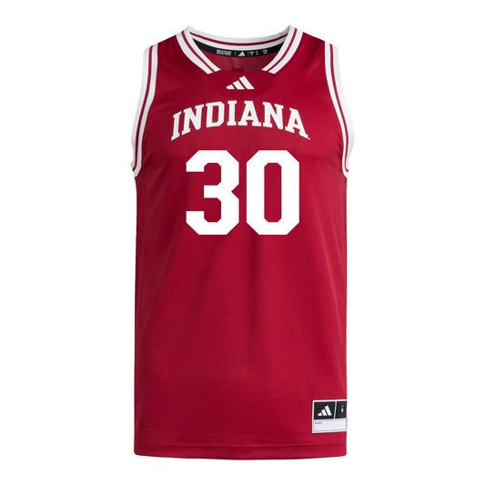 Indiana Hoosiers Adidas #30 Ian Stephens Student Athlete Crimson Basketball Jersey