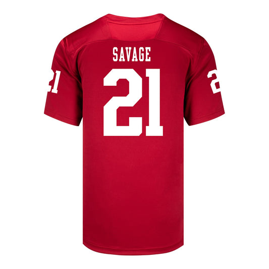 Indiana Hoosiers Adidas Football Student Athlete #21 Jacob Savage Premier Football Jersey