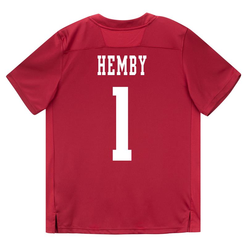 Indiana Hoosiers Adidas Football Student Athlete #1 Roman Hemby Premier Football Jersey - Back View