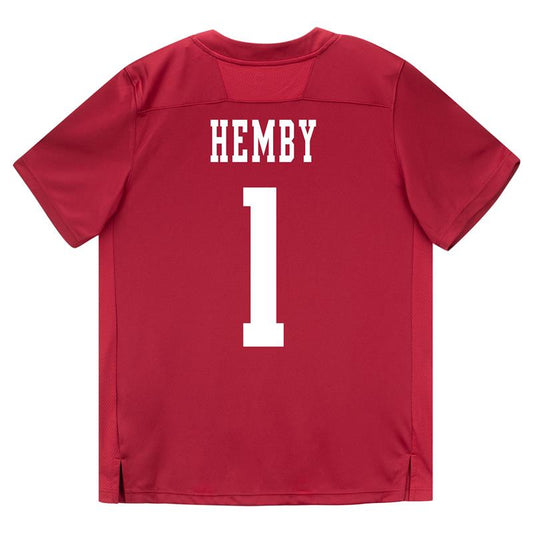 Indiana Hoosiers Adidas Football Student Athlete #1 Roman Hemby Premier Football Jersey - Back View