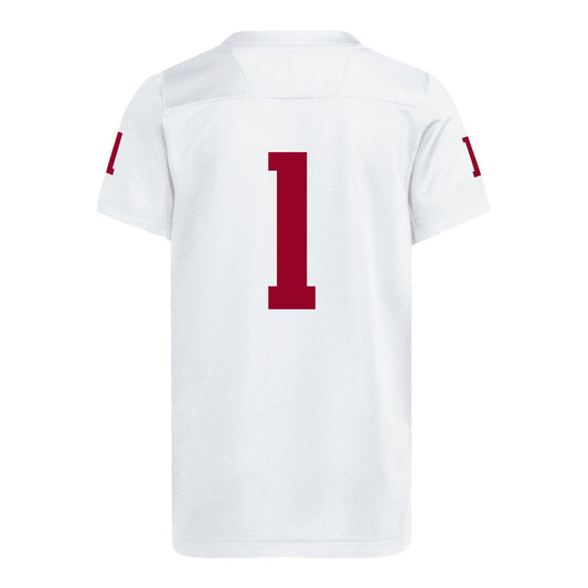 Adidas Indiana Hoosiers Replica Youth #1 White Football Jersey