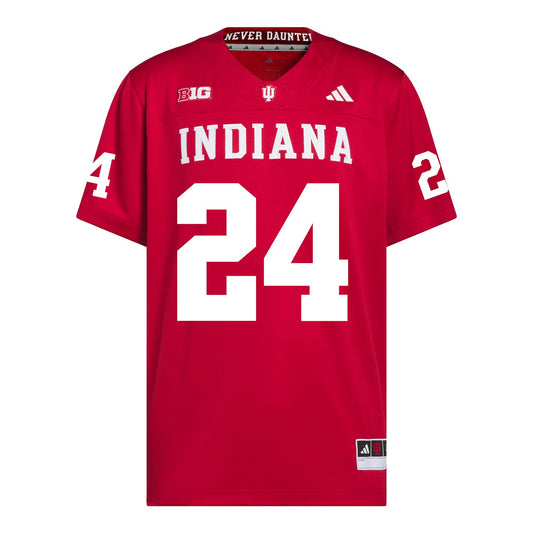 Indiana Hoosiers Adidas Football Student Athlete #24 Ja'Dyn Williams Premier Football Jersey