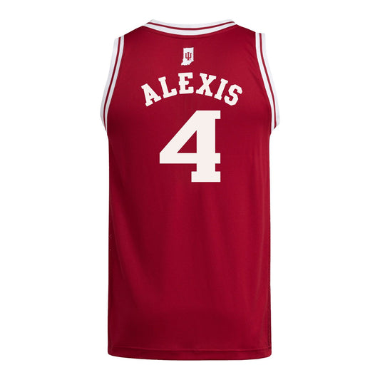 Indiana Hoosiers Adidas #4 Samuel Alexis Student Athlete Crimson Basketball Jersey