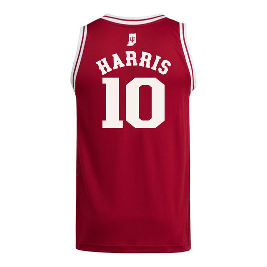 Indiana Hoosiers Adidas #10 Joshua Harris Student Athlete Youth Crimson Basketball Jersey