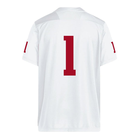Adidas Indiana Hoosiers Replica #1 White Football Jersey