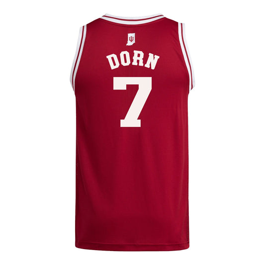 Indiana Hoosiers Adidas #7 Nicholas Dorn Student Athlete Youth Crimson Basketball Jersey