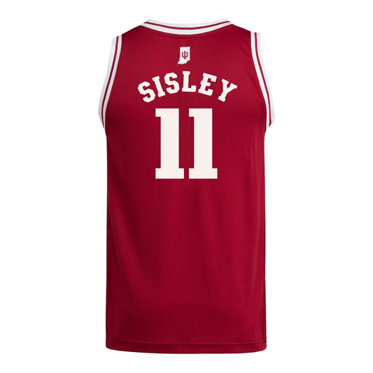 Indiana Hoosiers Adidas #11 Trent Sisley Student Athlete Crimson Basketball Jersey