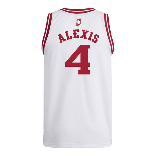 Indiana Hoosiers Adidas #4 Samuel Alexis Student Athlete White Basketball Jersey