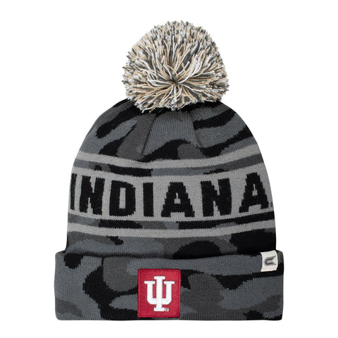 Indiana Hoosiers Alpine OHT Charcoal Knit Hat - Front View