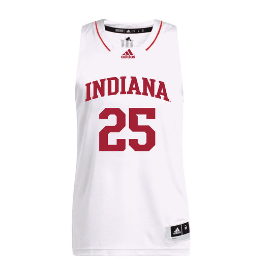 Indiana Hoosiers Adidas White Men's Basketball Student Athlete Jersey #25 Arielle Wisne - Front View