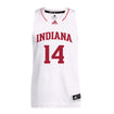 Indiana Hoosiers Adidas White Men's Basketball Student Athlete Jersey #14 Sara Scalia - Front View