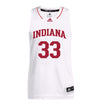 Indiana Hoosiers Adidas White Men's Basketball Student Athlete Jersey #33 Sydney Parrish - Front View