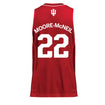 Indiana Hoosiers Adidas Student Athlete Crimson Women's Basketball Student Athlete Jersey #22 Chloe Moore-McNeil - Back View