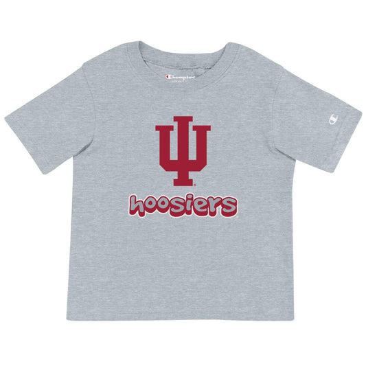 Toddler Indiana Hoosiers Primary Grey T-Shirt - Front View
