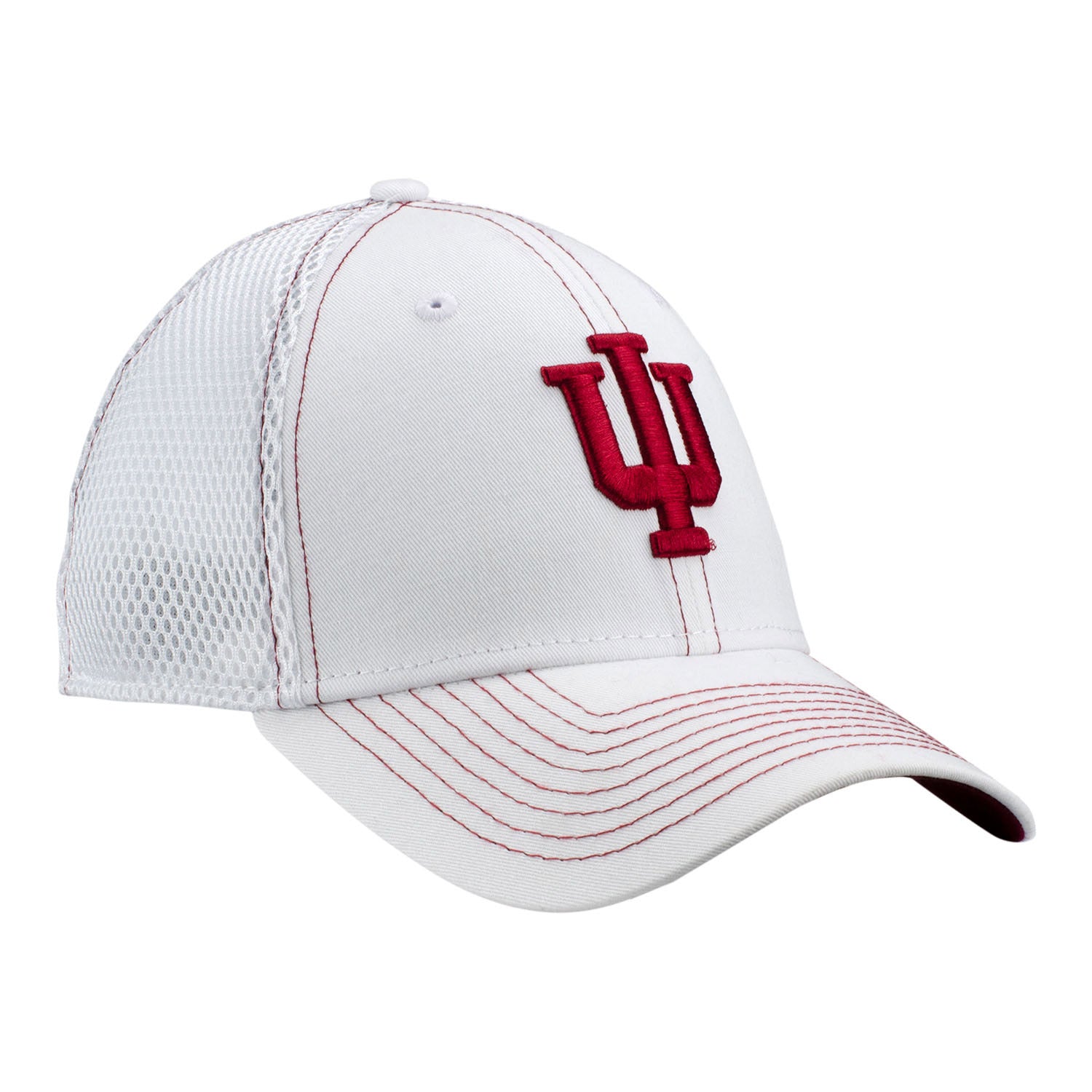 Indiana Hoosiers Primary Logo Neo White Flex Hat - Front View
