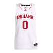 Indiana Hoosiers Adidas White Men's Basketball Student Athlete Jersey #0 Xavier Johnson - Front View