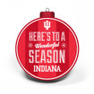 Indiana Hoosiers Assembly Hall Ornament in Crimson and White - Back View
