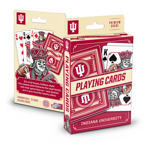 Indiana Hoosiers Playing Cards - Front and Back View