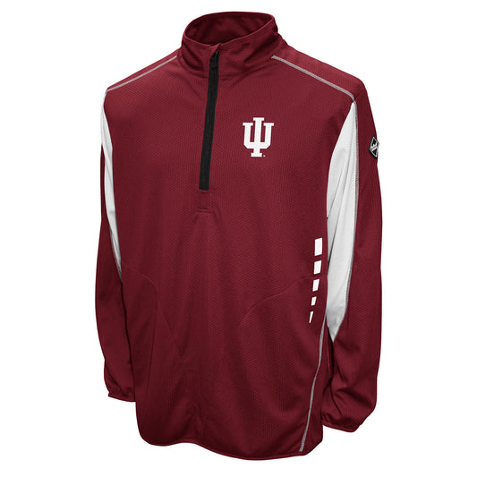 Indiana Hoosiers Thermatic Pullover 1/4 Zip Jacket in Crimson - Front View