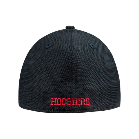 Indiana Hoosiers Primary Logo Black Flex Hat - Back View