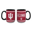 Indiana Hoosiers 15 Oz. Alumni Java Mug in Black and Crimson - Front and Back View