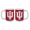 Indiana Hoosiers 15 Oz. Logo Java Mug in Crimson and White - Front and Back View