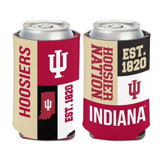 Indiana Hoosiers Colorblock Coozie - Front and Back View