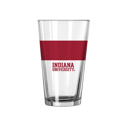 Indiana Hoosiers Colorblock Pint Glass - Front View
