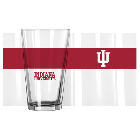 Indiana Hoosiers Colorblock Pint Glass - Wrap View