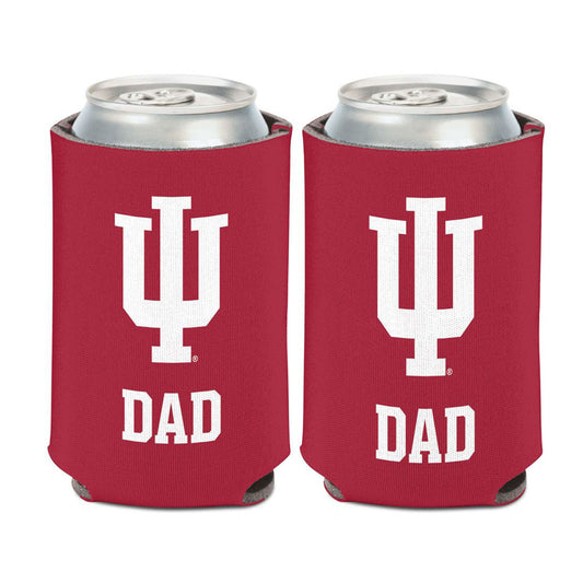 Indiana Hoosiers Dad Crimson Coozie - Front and Back View