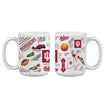 Indiana Hoosiers 15 Oz. Java Local Mug - White - Side by Side View