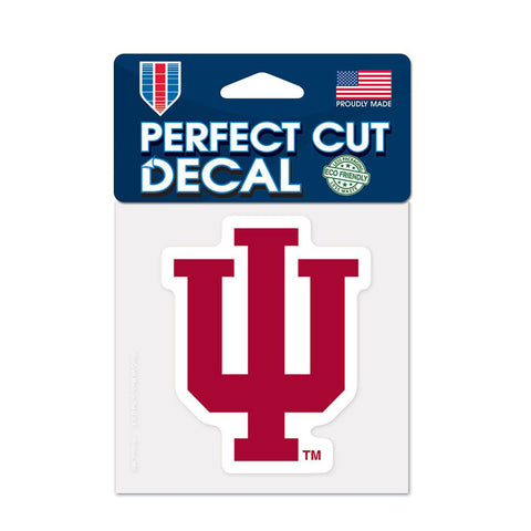 Indiana Hoosiers 4" x 4" Perfect Cut Primary Decal in Crimson - Front View