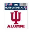 Indiana Hoosiers 3" x 4" Alumni Decal in Crimson - Front View