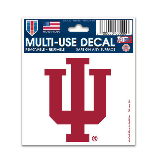 Indiana Hoosiers 3" x 4" Multi-Use Primary Decal in Crimson - Front View