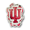 Indiana Hoosiers Primary IU Art Decal in White and Crimson - Front View