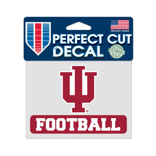Indiana Hoosiers 4" x 5" Football Decal - Front View