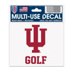 Indiana Hoosiers 3" x 4" Golf Decal in Crimson - Front View
