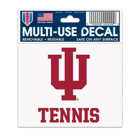 Indiana Hoosiers 3" x 4" Tennis Decal in Crimson - Front View